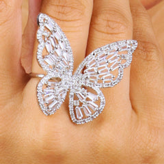 Butterfly Budget Diamond RIng - Rukhmani