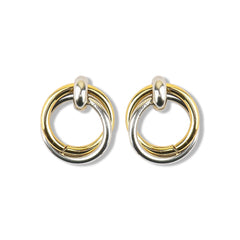 Eclipse Hoops Dual Tone Earrings - Rukhmani