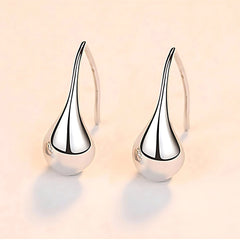 925 Sterling Silver Waterdrop Hook Earrings (Stone-Free Design)