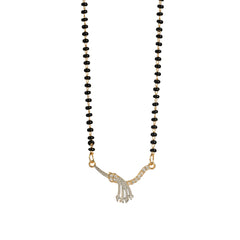 Trending fancy gold polished mangalsutra