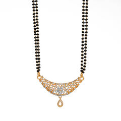 Trending gold polished short mangalsutra