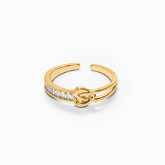 Unique Heart Shape Design with Gold Plated Diamond Rings