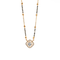 Trending square gold polished short mangalsutra