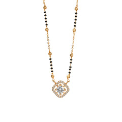 Square Diamond gold polished short mangalsutra