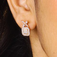 Radiance Square With Marquise Diamond Earrings