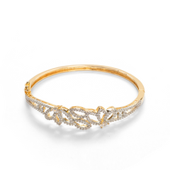 Unique gold plated Petals diamond Bracelet