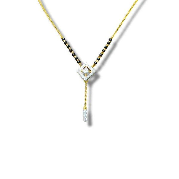 Twin Halo Mangalsutra in Sterling Silver