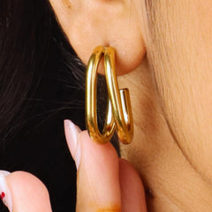 Arc Hoops Corean Style Earrings - Rukhmani