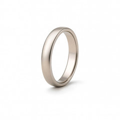 925 Sterling Silver Men’s Plain Band Ring | Rhodium Plated Classic Wedding Style