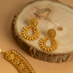 Glorious Designer Gold Plated Temple Necklace Set