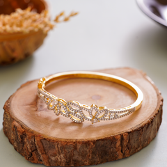 Unique gold plated Petals diamond Bracelet