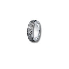 925 Sterling Silver Rhodium Plated Celtic Knot Band Ring for Men