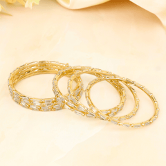 American Diamond Gold Plated Bangles