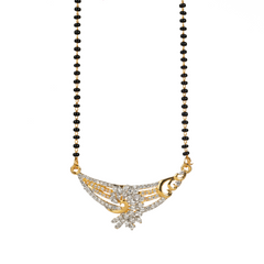 Latest Fancy Gold Plated American Diamond Pendant Mangalsutra