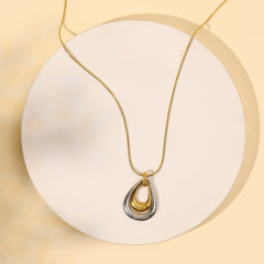 Duel Tone Chunky Anti Tarnished Chain Pendant