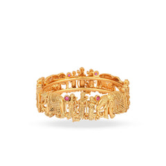 Beautiful Gold Plated Airavat Elephant Temple Bangles