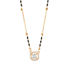 Trending gold polished short mangalsutra