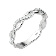 Exquisite Jewelry S925 Sterling Silver Cross Woven Diamond Rings Fashion Bling Cubic Zircon Casual Twist  Rings for Women