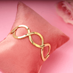 Valentine's Special Gold Plated Fancy Design Oval Shape Beautiful Bracelet - Rukhmani