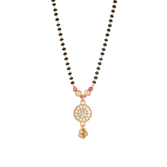 Latest Gold Plated Stylish Short Pendant Mangalsutra