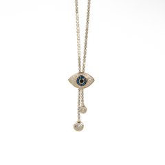 Delicate eye structure trending necklace