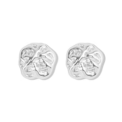 Silver Plated Chunky Studs Earrings - Rukhmani