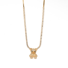 Trending teddy pendant necklace