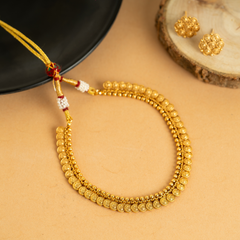 Charming Gold Plated Traditional Temple Necklace Set