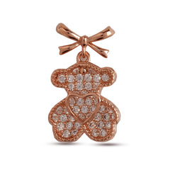 Latest Fancy Design Rose Gold Plated Teddy Bear Earrings