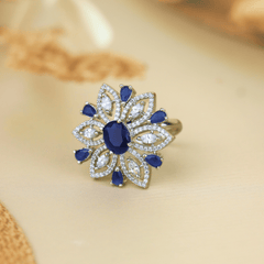 Starlight & Sapphire Ring - Rukhmani