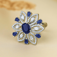 Starlight & Sapphire Ring - Rukhmani