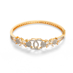 Gold plated diamond Oval Design Bracelet