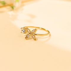 Flower Shape Stackable Adjustable Ring - Rukhmani