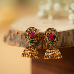 Gold plated antique jhumka