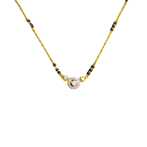 925 Sterling Silver Sparkling CZ Mangalsutra | Gold Plated Elegant Daily Wear Jewelry for Women