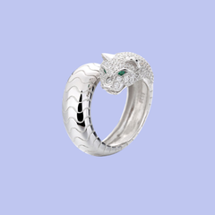 Panther Design Ring in 925 Sterling Silver