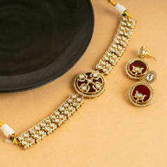 Elegant Designer Traditional Rajwadi Choker Set