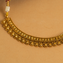 Beautiful Designer Gold Plated Temple Necklace Set