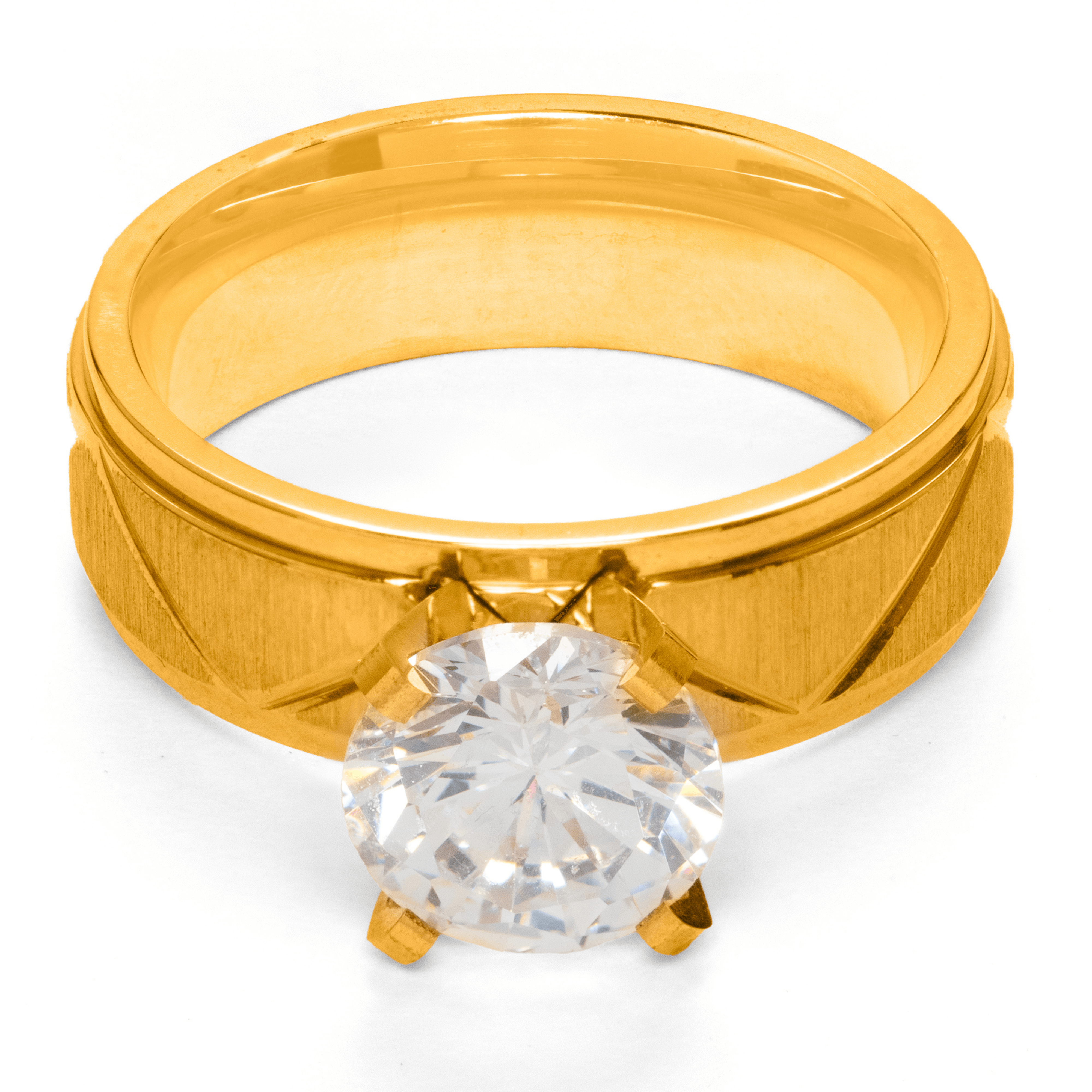 Valentine's Special Fancy Diamond Gold Plated Traditional Rings - Rukhmani