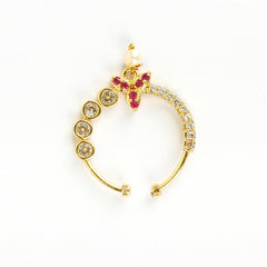 Gold Plated Elegant Round Nose Ring