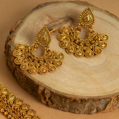 Excellent Gold Plated Temple Necklace Set