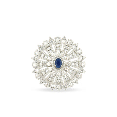 Whispers of Blue American Diamond Ring - Rukhmani