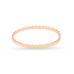 Anti Tarnished Rose Gold Plated Hexagonal Korean Kada Bracelet - Rukhmani