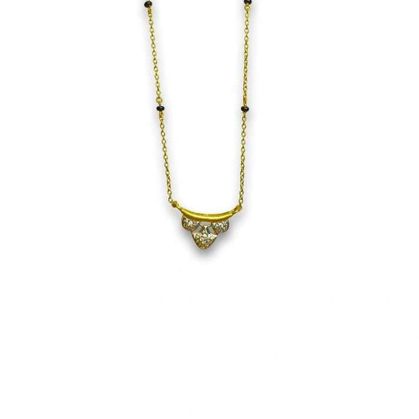 Triple Drop CZ Gold Mangalsutra