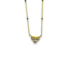 Triple Drop CZ Gold Mangalsutra