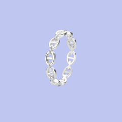 Link Chain Band Ring – 925 Sterling Silver