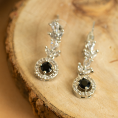 American Black Diamond Necklace Set With Earrings