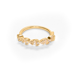 Fancy Lila Diamond Gold Plated Rings