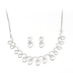 Celestial Diamond Necklace with Earrings