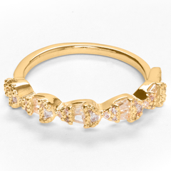 Fancy Lila Diamond Gold Plated Rings